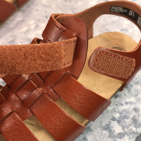 Wonder Nation Boys (Toddler) 6M Lt. Brown Velcro Sandals☀️Brand NEW Condition☀️ - Picture 8 of 9